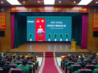 TIỂU ĐOÀN 1 TỔ CHỨC SƠ KẾT HỌC KỲ 1 NĂM HỌC 2022-2023