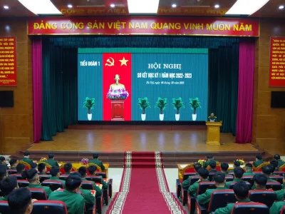 TIỂU ĐOÀN 1 TỔ CHỨC SƠ KẾT HỌC KỲ 1 NĂM HỌC 2022-2023