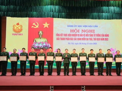 HỌC VIỆN HẬU CẦN TỔNG KẾT THỰC HIỆN NHIỆM VỤ BẢO VỆ NỀN TẢNG TƯ TƯỞNG CỦA ĐẢNG NĂM 2022