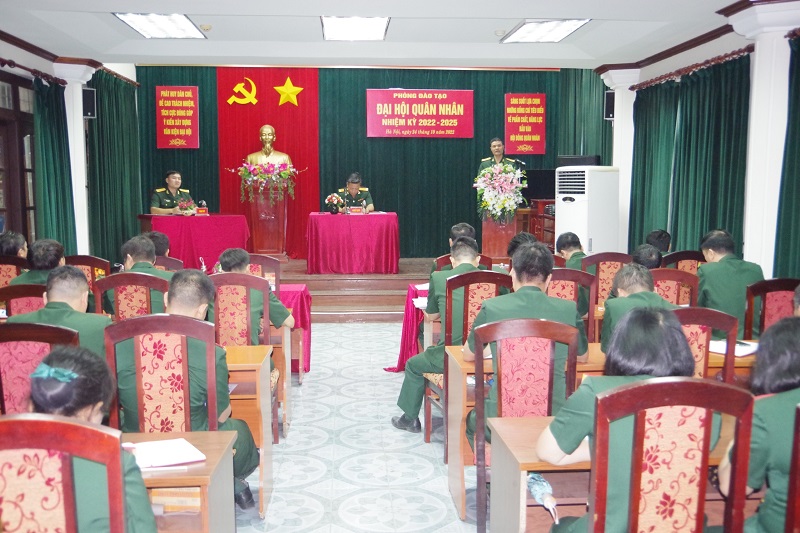 PHÒNG ĐÀO TẠO TỔ CHỨC THÀNH CÔNG ĐẠI HỘI QUÂN NHÂN NHIỆM KỲ 2022 – 2025