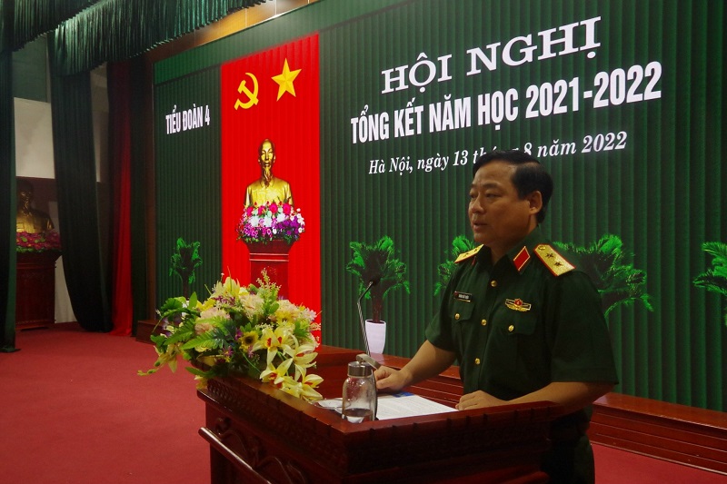 TIỂU ĐOÀN 4 TỔ CHỨC THÀNH CÔNG HỘI NGHỊ TỔNG KẾT  NĂM HỌC 2021 – 2022