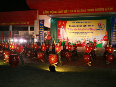 CHƯƠNG TRÌNH NGHỆ THUẬT “TỰ HÀO TIẾN BƯỚC DƯỚI CỜ ĐẢNG” CHÀO MỪNG ĐẠI HỘI ĐOÀN HỌC VIỆN LẦN THỨ X CỦA TUỔI TRẺ HỌC VIỆN HẬU CẦN