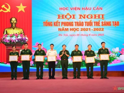 HỌC VIỆN HẬU CẦN TỔNG KẾT PHONG TRÀO TUỔI TRẺ SÁNG TẠO NĂM HỌC 2021-2022