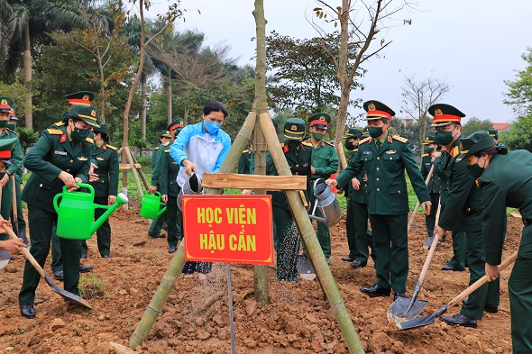 HỌC VIỆN HẬU CẦN THAM GIA LỄ PHÁT ĐỘNG TẾT TRỒNG CÂY CHÀO MỪNG THÀNH CÔNG ĐẠI HỘI ĐẠI BIỂU PHỤ NỮ TOÀN QUỐC LẦN THỨ XIII