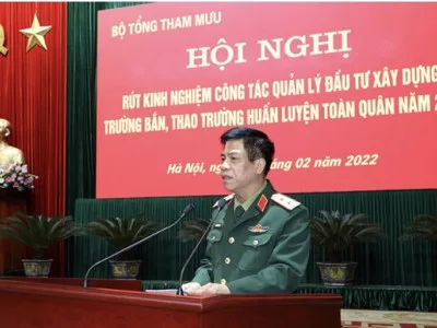 HỌC VIỆN HẬU CẦN THAM DỰ HỘI NGHỊ TRỰC TUYẾN RÚT KINH NGHIỆM CÔNG TÁC QUẢN LÝ ĐẦU TƯ XÂY DỰNG TRƯỜNG BẮN, THAO TRƯỜNG HUẤN LUYỆN TOÀN QUÂN NĂM 2021