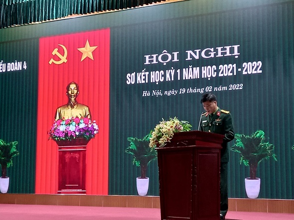 TIỂU ĐOÀN 4 PHÁT HUY KẾT QUẢ HỌC KỲ I, QUYẾT TÂM HOÀN THÀNH XUẤT SẮC NHIỆM VỤ NĂM HỌC 2021-2022