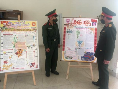 KIỂM TRA, CHẤM ĐIỂM TRANG TRÍ TẾT VÀ BÀN THỜ TỔ QUỐC TẠI TIỂU ĐOÀN 1, HỌC VIỆN HẬU CẦN