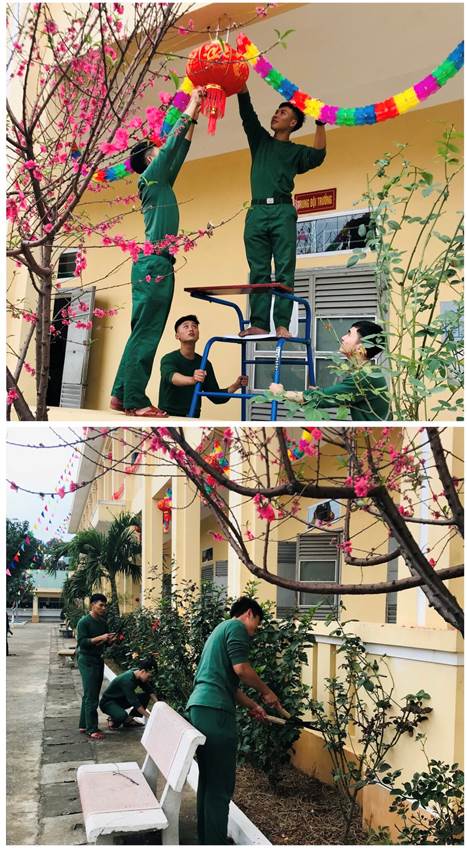 HOẠT ĐỘNG CHUẨN BỊ, TRANG TRÍ ĐÓN CHÀO NĂM MỚI CUẢ TIỂU ĐOÀN 1