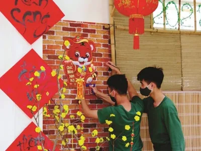 RỘN RÀNG KHÔNG KHÍ CHUẨN BỊ ĐÓN TẾT NHÂM DẦN 2022 TẠI TIỂU ĐOÀN 3, HỌC VIỆN HẬU CẦN