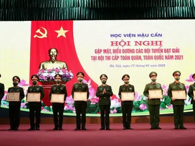 HỌC VIỆN HẬU CẦN TỔ CHỨC HỘI NGHỊ GẶP MẶT, BIỂU DƯƠNG CÁC CÁ NHÂN VÀ ĐỘI TUYỂN ĐẠT GIẢI TẠI HỘI THI CẤP TOÀN QUÂN, TOÀN QUỐC NĂM 2021