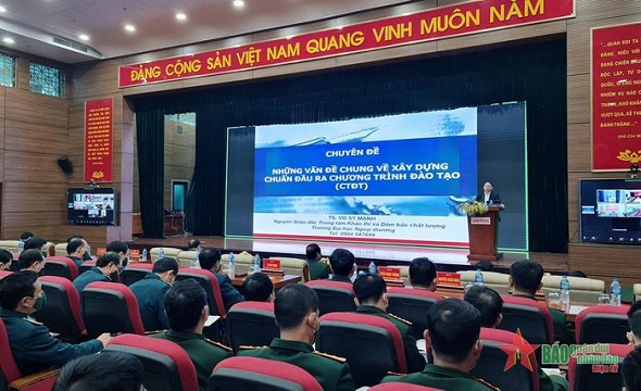 HỌC VIỆN HẬU CẦN THAM GIA TẬP HUẤN XÂY DỰNG CHUẨN ĐẦU RA CHƯƠNG TRÌNH ĐÀO TẠO VÀ CHUYỂN ĐỔI SỐ TRONG GD-ĐT CHO CÁC HỌC VIỆN, TRƯỜNG TRONG QUÂN ĐỘI NĂM 2022