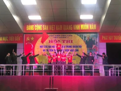HỘI THI HÁT MÚA 15 BÀI HÁT QUY ĐỊNH TRONG QUÂN ĐỘI VÀ TRUYỀN THỐNG HỌC VIỆN HẬU CẦN