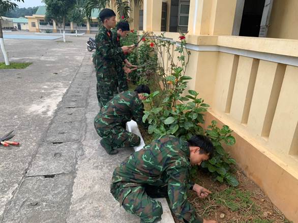 XÂY DỰNG CẢNH QUAN, MÔI TRƯỜNG SÁNG, XANH, SẠCH, ĐẸP Ở TIỂU ĐOÀN 1, HỌC VIỆN HẬU CẦN