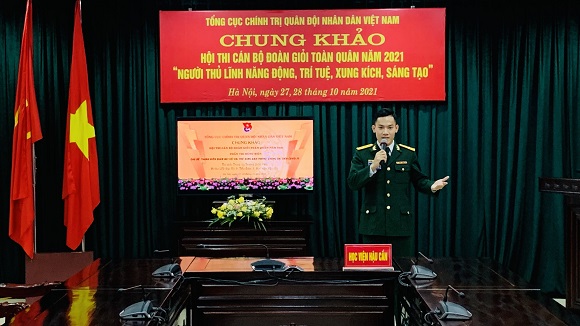 HỌC VIỆN HẬU CẦN THAM GIA CHUNG KHẢO HỘI THI CÁN BỘ ĐOÀN GIỎI TOÀN QUÂN NĂM 2021