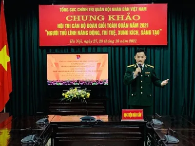 HỌC VIỆN HẬU CẦN THAM GIA CHUNG KHẢO HỘI THI CÁN BỘ ĐOÀN GIỎI TOÀN QUÂN NĂM 2021