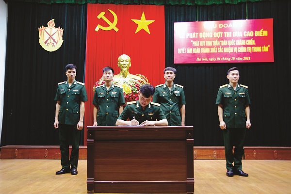 TIỂU ĐOÀN 3 TỔ CHỨC PHÁT ĐỘNG ĐỢT THI ĐUA CAO ĐIỂM  CHÀO MỪNG KỶ NIỆM 75 NĂM NGÀY TOÀN QUỐC KHÁNG CHIẾN (19/12/1946 - 19/12/2021)