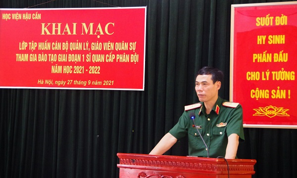 TẬP HUẤN CÁN BỘ QUẢN LÝ, GIÁO VIÊN QUÂN SỰ THAM GIA ĐÀO TẠO GIAI ĐOẠN 1 SĨ QUAN CẤP PHÂN ĐỘI