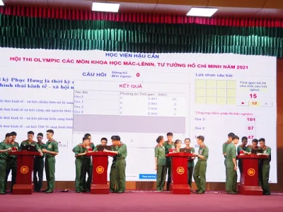 SÔI NỔI HỘI THI OLYMPIC CÁC MÔN KHOA HỌC MÁC - LÊNIN, TƯ TƯỞNG HỒ CHÍ MINH VÀ NHẬN THỨC CHÍNH TRỊ - XÃ HỘI NĂM 2021 CỦA TIỂU ĐOÀN 3