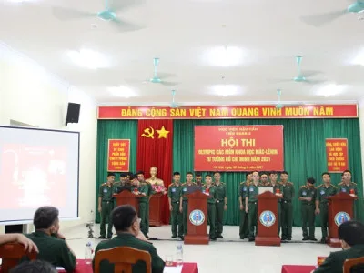 TIỂU ĐOÀN 2 TỔ CHỨC HỘI THI OLYMPIC CÁC MÔN KHOA HỌC MÁC - LÊNIN, TƯ TƯỞNG HỒ CHÍ MINH VÀ NHẬN THỨC CHÍNH TRỊ - XÃ HỘI NĂM 2021