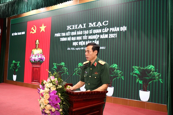 PHÚC TRA KẾT QUẢ ĐÀO TẠO SĨ QUAN CẤP PHÂN ĐỘI TẠI HỌC VIỆN HẬU CẦN