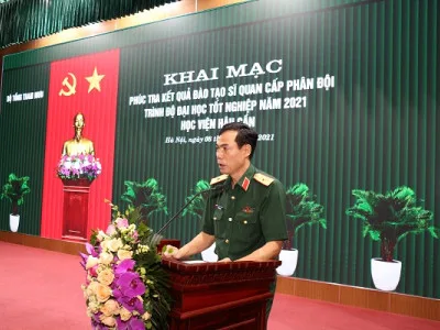 PHÚC TRA KẾT QUẢ ĐÀO TẠO SĨ QUAN CẤP PHÂN ĐỘI TẠI HỌC VIỆN HẬU CẦN