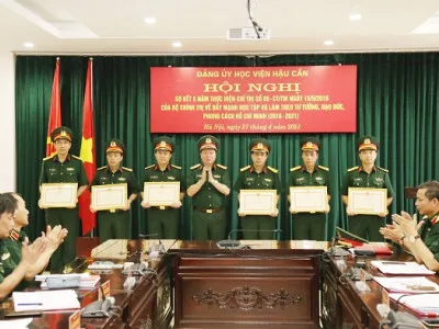 HỌC VIỆN HẬU CẦN TỔ CHỨC HỘI NGHỊ SƠ KẾT 5 NĂM THỰC HIỆN CHỈ THỊ SỐ 05/CT-TW NGÀY 15/6/2016 CỦA BỘ CHÍNH TRỊ