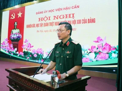 HỌC VIỆN HẬU CẦN TỔ CHỨC HỘI NGHỊ NGHIÊN CỨU, HỌC TẬP,  QUÁN TRIỆT NGHỊ QUYẾT ĐẠI HỘI XIII CỦA ĐẢNG