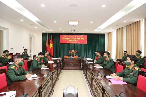 HỌC VIỆN HẬU CẦN TỔ CHỨC DỰ HỘI NGHỊ TRỰC TUYẾN BÁO CÁO VIÊN TRUNG ƯƠNG THÁNG 01/2021