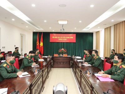 HỌC VIỆN HẬU CẦN TỔ CHỨC DỰ HỘI NGHỊ TRỰC TUYẾN BÁO CÁO VIÊN TRUNG ƯƠNG THÁNG 01/2021