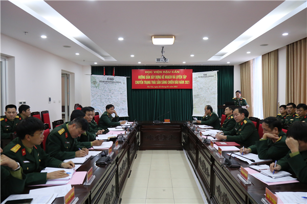 VĂN PHÒNG HƯỚNG DẪN XÂY DỰNG KẾ HOẠCH LUYỆN TẬP CHUYỂN TRẠNG THÁI SẴN SÀNG CHIẾN ĐẤU CỦA HỌC VIỆN HẬU CẦN NĂM 2021