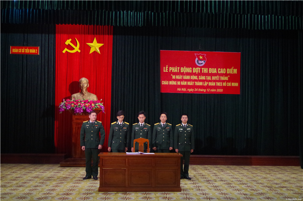ĐOÀN CƠ SỞ TIỂU ĐOÀN 2, PHÁT ĐỘNG PHONG TRÀO THI ĐUA CHÀO MỪNG 90 NĂM NGÀY THÀNH LẬP ĐOÀN THANH NIÊN CỘNG SẢN HỒ CHÍ MINH