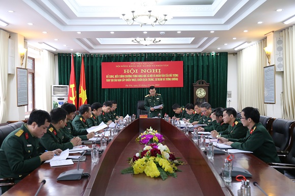 HỌC VIỆN HẬU CẦN TỔ CHỨC HỘI NGHỊ BỔ SUNG, ĐIỀU CHỈNH CHƯƠNG TRÌNH KHOA HỌC XÃ HỘI VÀ NHÂN VĂN CỦA ĐỐI TƯỢNG ĐÀO TẠO DÀI HẠN CẤP CHIẾN THUẬT, CHIẾN DỊCH.