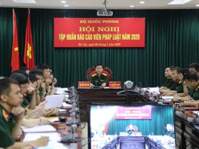 HỌC VIỆN HẬU CẦN TỔ CHỨC DỰ HỘI NGHỊ TRỰC TUYẾN TẬP HUẤN BÁO CÁO VIÊN PHÁP LUẬT TOÀN QUÂN NĂM 2020