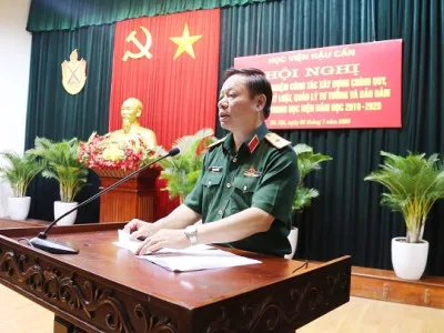 HỌC VIỆN HẬU CẦN TỔ CHỨC HỘI NGHỊ RÚT KINH NGHIỆM CÔNG TÁC XÂY DỰNG CHÍNH QUY, CHẤP HÀNH KỶ LUẬT, QUẢN LÝ TƯ TƯỞNG VÀ BẢO ĐẢM AN TOÀN  NĂM HỌC 2019-2020