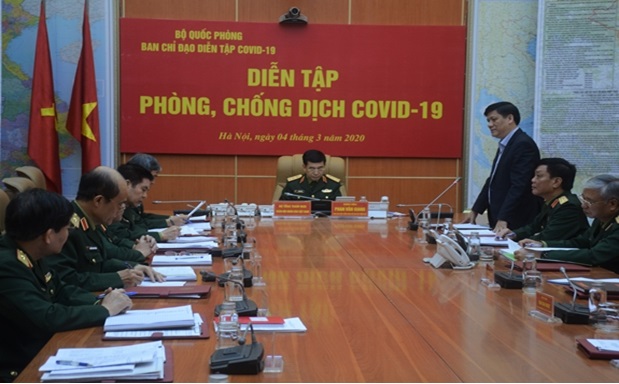 BỘ QUỐC PHÒNG TỔ CHỨC DIỄN TẬP PHÒNG, CHỐNG DỊCH COVID-19