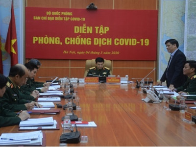 BỘ QUỐC PHÒNG TỔ CHỨC DIỄN TẬP PHÒNG, CHỐNG DỊCH COVID-19