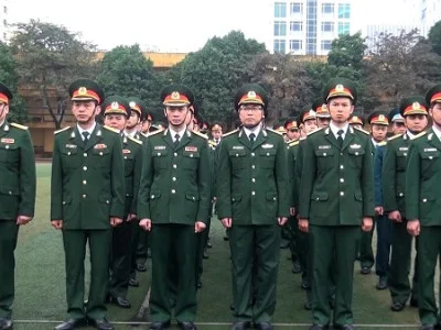 THIÊNG LIÊNG LỄ CHÀO CỜ ĐẦU NĂM MỚI TẠI HỌC VIỆN HẬU CẦN