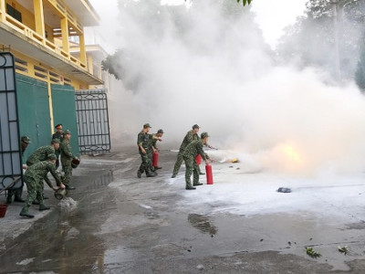Tổ chức luyện tập các phương án phòng chống cháy nổ, bảo đảm an toàn trong dịp Tết Canh Tý 2020