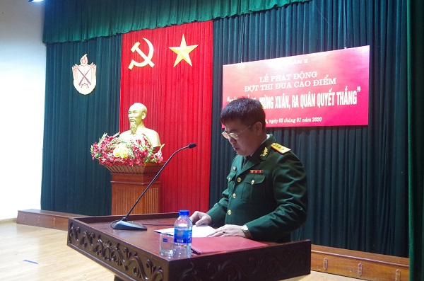 TIỂU ĐOÀN 2 TỔ CHỨC PHÁT ĐỘNG THI ĐUA CAO ĐIỂM “MỪNG ĐẢNG, MỪNG XUÂN, RA QUÂN QUYẾT THẮNG”