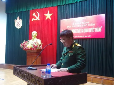 TIỂU ĐOÀN 2 TỔ CHỨC PHÁT ĐỘNG THI ĐUA CAO ĐIỂM “MỪNG ĐẢNG, MỪNG XUÂN, RA QUÂN QUYẾT THẮNG”
