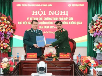 HỌC VIỆN HẬU CẦN VÀ QUÂN CHỦNG PHÒNG KHÔNG - KHÔNG QUÂN KÝ KẾT QUY CHẾ, CHƯƠNG TRÌNH PHỐI HỢP