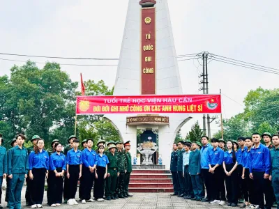 TUỔI TRẺ HỌC VIỆN HẬU CẦN TRI ÂN CÁC ANH HÙNG LIỆT SĨ