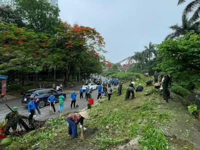 TUỔI TRẺ HỌC VIỆN HẬU CẦN - CHUNG TAY CÙNG NHÂN DÂN VÌ MÔI TRƯỜNG SÁNG, XANH, SẠCH, ĐẸP