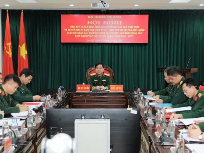 HỘI NGHỊ TRỰC TUYẾN TỔNG 10 NĂM THỰC HIỆN LUẬT PHỔ BIẾN, GIÁO DỤC PHÁP LUẬT VÀ SƠ KẾT HƠN MỘT NĂM THỰC HIỆN ĐỀ ÁN PHÁT HUY VAI TRÒ CỦA LỰC LƯỢNG QUÂN ĐỘI NHÂN DÂN THAM GIA CÔNG TÁC PBGDPL, VẬ
