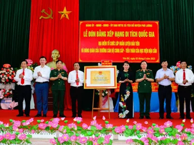 LỄ ĐÓN NHẬN BẰNG XẾP HẠNG DI TÍCH QUỐC GIA ĐỊA ĐIỂM TỔ CHỨC LỚP HUẤN LUYỆN ĐẦU TIÊN, TIỀN THÂN HỌC VIỆN HẬU CẦN​