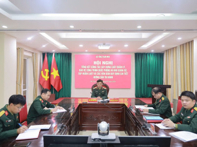 HỌC VIỆN HẬU CẦN THAM DỰ HỘI NGHỊ TRỰC TUYẾN TỔNG KẾT XÂY DỰNG LUẬT QUẢN LÝ, BẢO VỆ CÔNG TRÌNH QUỐC PHÒNG VÀ KHU QUÂN SỰ