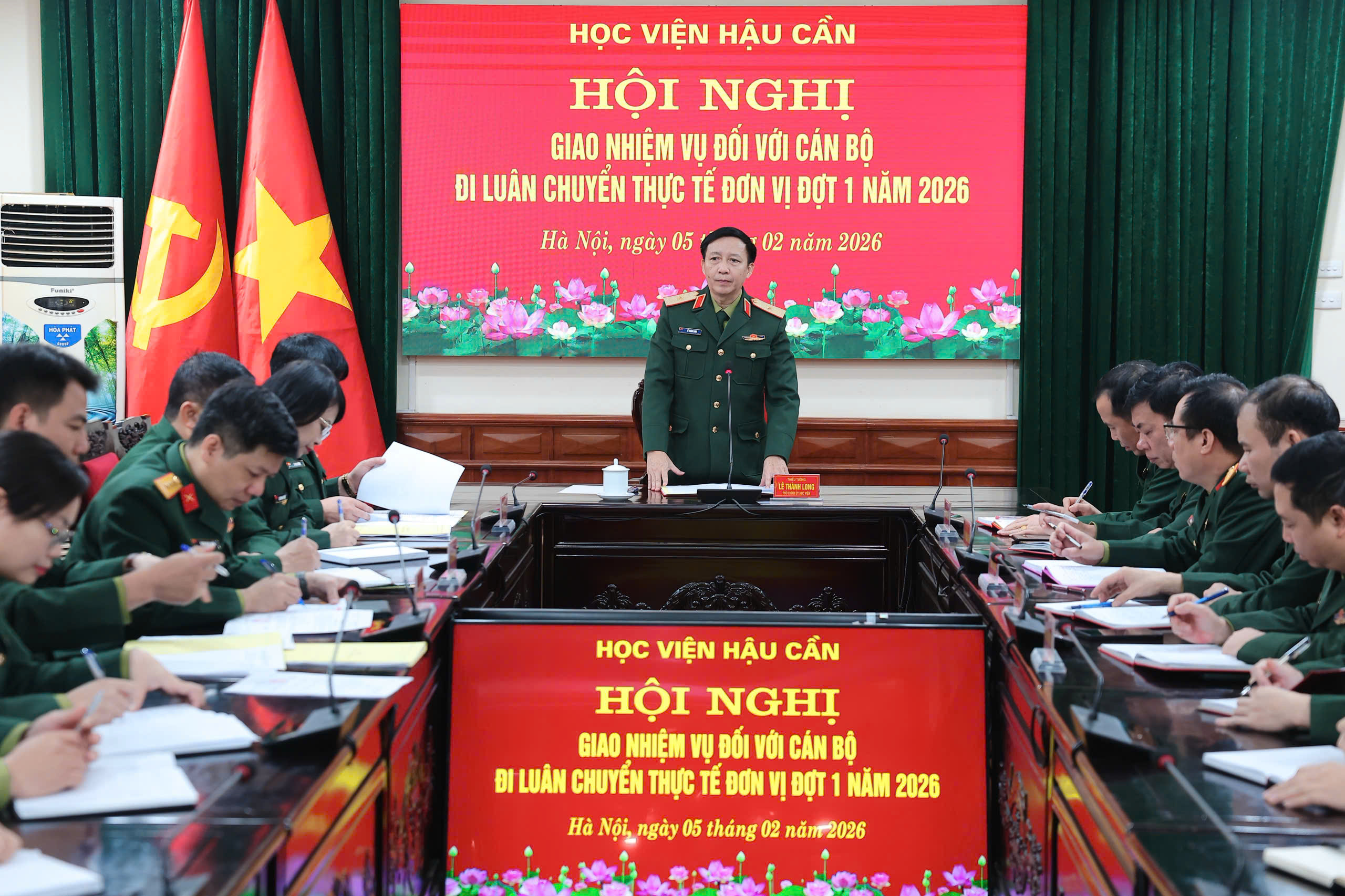 HỌC VIỆN HẬU CẦN GIAO NHIỆM VỤ CHO CÁN BỘ ĐI LUÂN CHUYỂN THỰC TẾ ĐỢT 1 NĂM 2026