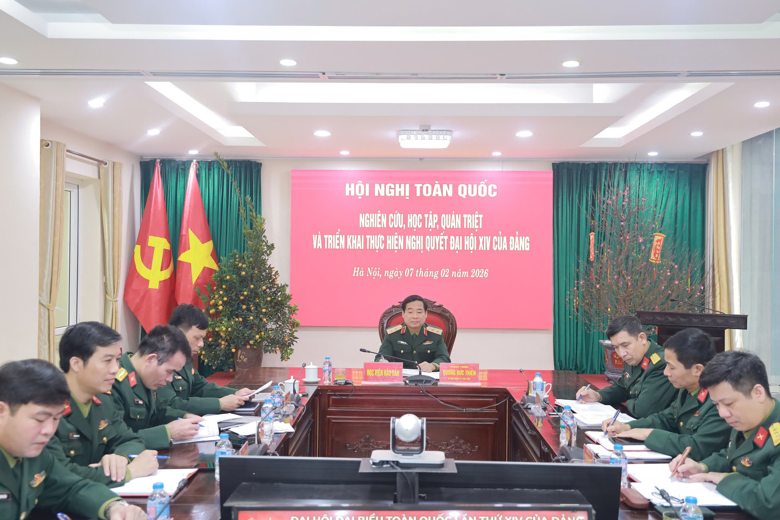 HỌC VIỆN HẬU CẦN THAM GIA HỘI NGHỊ TOÀN QUỐC QUÁN TRIỆT NGHỊ QUYẾT ĐẠI HỘI XIV CỦA ĐẢNG