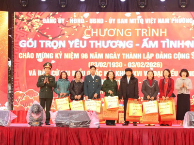 TUỔI TRẺ HỌC VIỆN HẬU CẦN THAM GIA CHƯƠNG TRÌNH “GÓI YÊU THƯƠNG - ẤM TÌNH NGÀY TẾT”