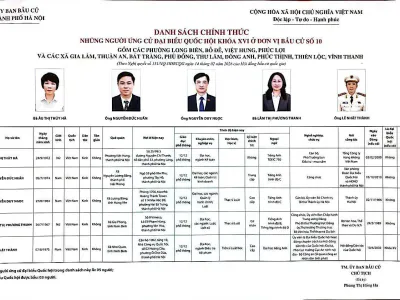 GIỚI THIỆU TIỂU SỬ TÓM TẮT NGƯỜI ỨNG CỬ ĐẠI BIỂU QUỐC HỘI KHÓA XVI TẠI TỔ BẦU CỬ SỐ 40, HỌC VIỆN HẬU CẦN